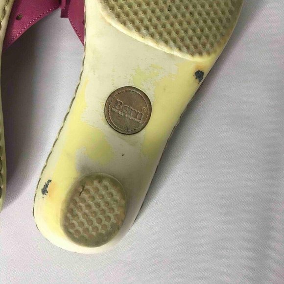 Born Slide Sandals Womens 8 Pink Fuchsia Bow Tie - Picture 8 of 8